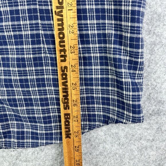 Outback Trading Co Flannel Shirt Womens M Blue Plaid Button Hiking Camp Outdoors - Picture 10 of 13